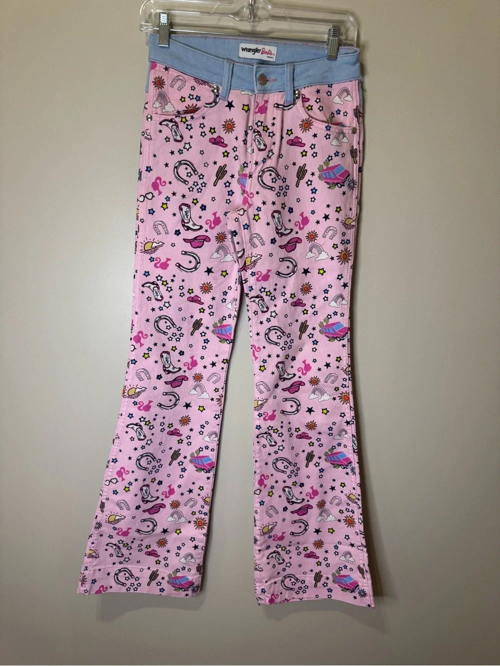 Wrangler X Barbie Retro High Rise Trouser Jean | 25 x 34 | Pinnacle Pink